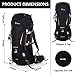 WolfWise 65L Internal Frame Hiking Backpack with Rainfly