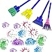 Dreampark Art Smock for Kids, Children Art Aprons - Paint Brushes - Color Palette for Toddler Painting Art and Craft Supplies (15 Pack) Waterproof Long Sleeve 3 Roomy Pockets, Ages 2-6