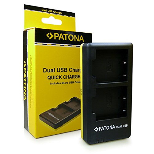 PATONA Dual Chargeur NP-W126 pour Batterie Fuji FinePix X-Pro 1 HS-30EXR HS-33EXR avec micro USB