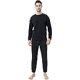 DAVID ARCHY Pajamas for Men Warm Pajamas Set Soft Cotton Men Sleepwear Winter Long Sleeve Top & Bottoms PJs