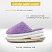HomeTop Women’s Cozy Plush Fleece Slip On Memory Foam House Slippers (Medium / 7-8 B(M) US, Light Purple)