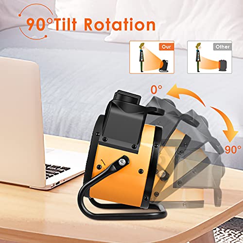 Space Heater, Heaters for Indoor Use Large Room, 1500W Portable Heater with 3 Modes, 3s Fast Heat, Thermostat with Overheat Protection, Electric Heaters for Outdoor Use, 2 in 1 for All Year Round