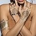Tattify Metallic Gold Indian Style Jewelry Temporary Tattoos Indian Princess (Set Of 4 Sheets) - Other Styles Available and Fashionable Temporary Tattoos