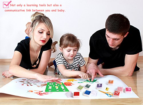 Drawing Stencils Art Set for Kids, Momoda Reusable Plastic Stencils for Creativity Kit & Travel Activity, Educational Toy for Boys and Girls, Ideal for Children Learning Numbers, Letters, Animal,