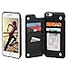 Gear Beast Lychee PU Leather Protective Top View Slim Wallet Case Fits iPhone 7 Plus/ 8 Plus Includes Flip Folio Cover, with Five Card Slots Including Transparent ID Holder