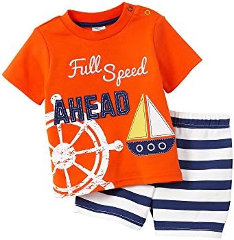 Cuddle Bear Baby Boys 2-Piece Full Speed Top And Short Set 18 Months