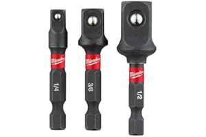 DXYLYX 48-32-5033 for Milwaukee Shockwave 1/4" Hex Socket Adapters 1/4, 3/8, 1/2 (3pc)