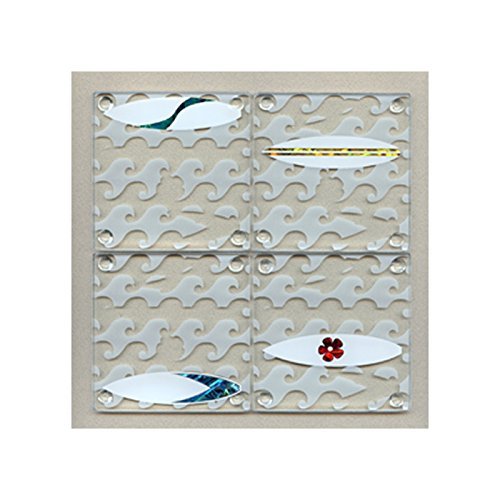 Smashing Glass Coasters Surfboards - Set of 4