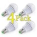 YJY Emergency LED Light Bulb with Build-in Rechargeable Battery for Hurricane Power Outage, Lampholder Hook for Camping Flashlight, 9W(75W Equivalent) 6000K E27 E26 110V 120V 220V(4 Pack)
