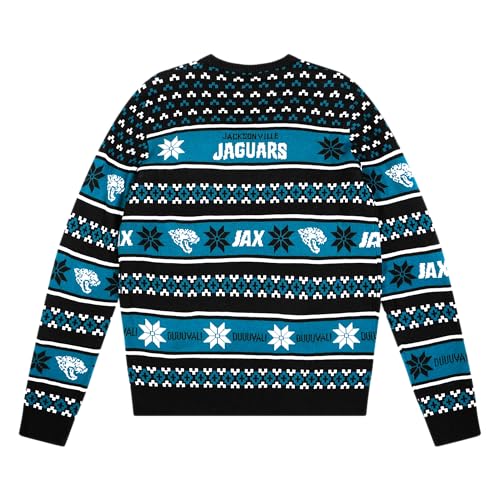 FOCO Mens NFL Big Logo Ugly Sweater, Team Color, XXL