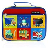 Crocodile Creek Eco Kids Vehicles Insulated Boys Lunchbox with Handle, 10