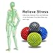 Spiky Massage Ball - Deep Tissue Augsep Foot Massage Ball for Plantar Fasciitis, Foot Pain, Muscle Pain, Myofascial Release, Reflexology - 3 Pack (Blue-Grey)