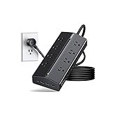 UGREEN 20 in 1 Trapezoidal Power Strip, 16 Widely Spaced Outlets, 4 USB Ports (20W USB C), GaN Power Bar with Overload Protec