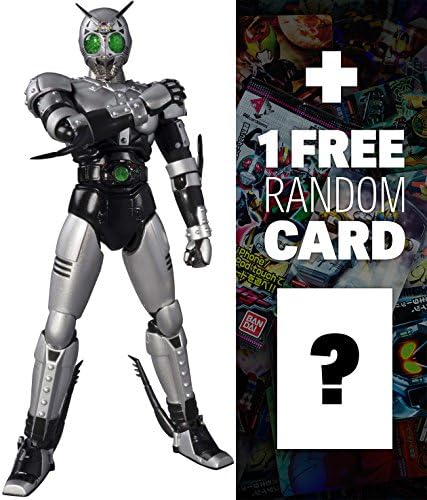 Shadow Moon: Kamen Rider Black x Tamashii Nations S.H. Figuarts Action Figure + 1 FREE Official Japanese Kamen Rider Trading Card Bundle