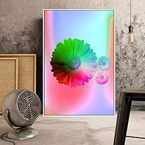 Floating Framed Canvas Wall Art for Living Room, Bedroom Flowers Canvas Prints for Home Decoration Ready to Hang - 16x24 inches