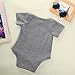 Newborn Baby Boys Girls Bowtie Short Sleeve Romper Bodysuit Playsuit Outfits Gray