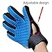 TAFCI Pet Grooming Glove - Efficient Pet Hair Remover Glove - Gentle De-shedding Brush Glove - Massage Mitt with Enhanced Five Finger Design - Perfect for Dogs & Cats with Long & Short Fur by 1 Pack）