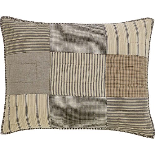 VHC BrandsFarmhouse Bedding-Sawyer Mill™ Sham, Standard 21x27, Charcoal Grey