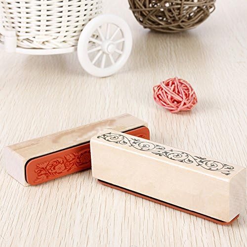 Beautiful Design The Best Price Wooden Rubber Flower Lace Stamp Floral Seal Scrapbook Handwrite Wedding Craft For Decoration