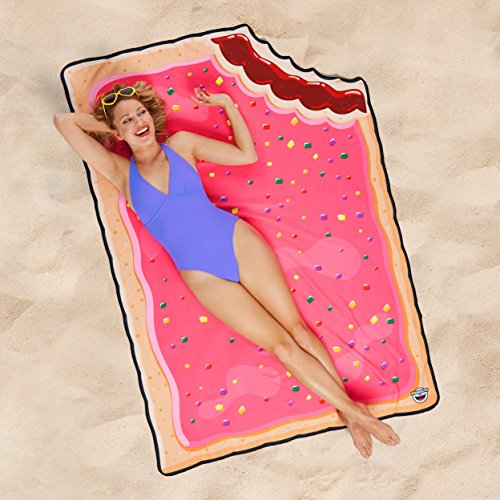 image for BigMouth Inc Gigantic Toaster Tart Beach Blanket– Fun Beach Blanket 
