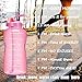 QuiFit Motivational Gallon Water Bottle - with Straw & Time Marker BPA Free 128/64 oz Large Water Jug Leak-Proof Durable for Fitness Outdoor Enthusiasts(Light Pink-B1, 1 Gallon)