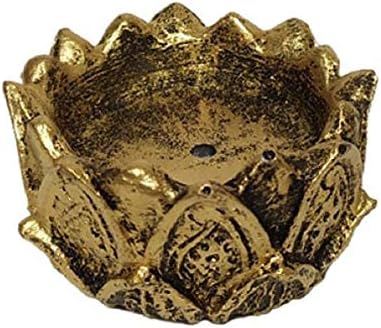 Porta Incensos Flor de Lótus (Dourada)