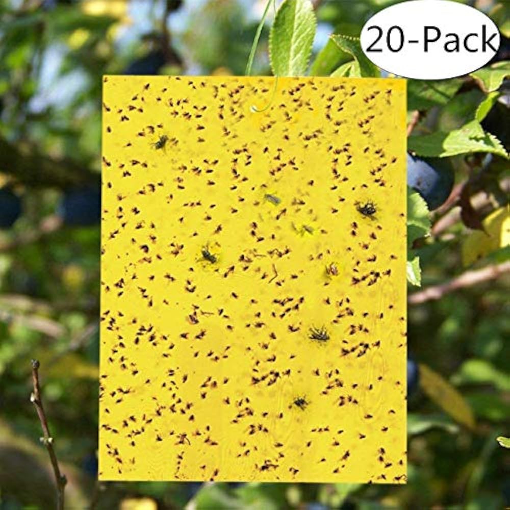 Gideal 20Pack DualSided Yellow Sticky Traps For Flying