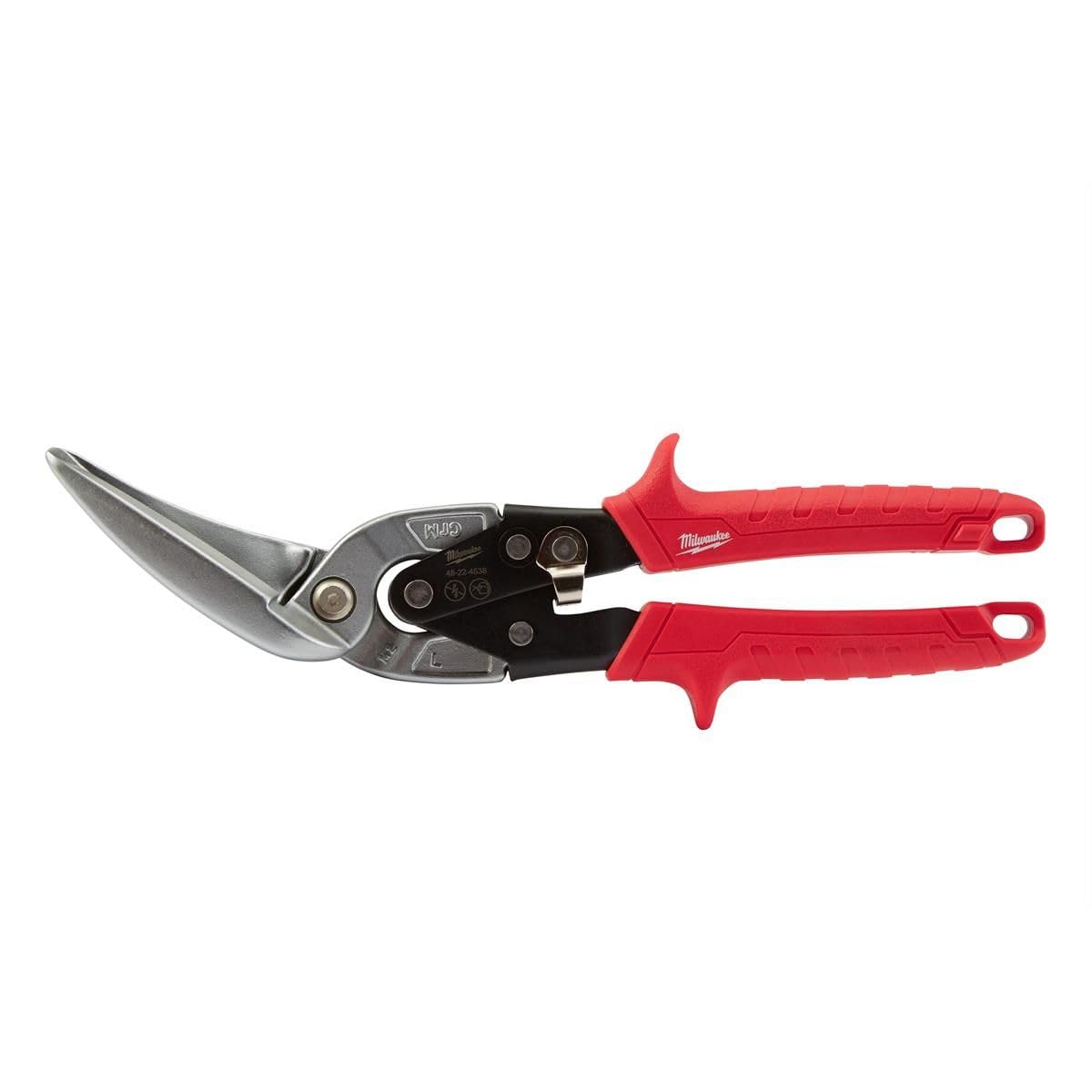 Milwaukee MHT48224538 Offset Metal Aviation Snips Left Extra Long Straight Cut