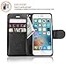 iPhone 6plus Case, KINGWorld Premium Flip Wallet Book Cover with [Credit Card Holder] Card Pockets [Kickstand] [Money Pouch] for iPhone 6s Plus & iPhone 6 Plus(Black)
