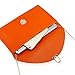 GEARONIC Clutch Purses, PU Leather Evening Envelope Clutch Handbags Womens Crossbody Bag with Chain Strap Orange