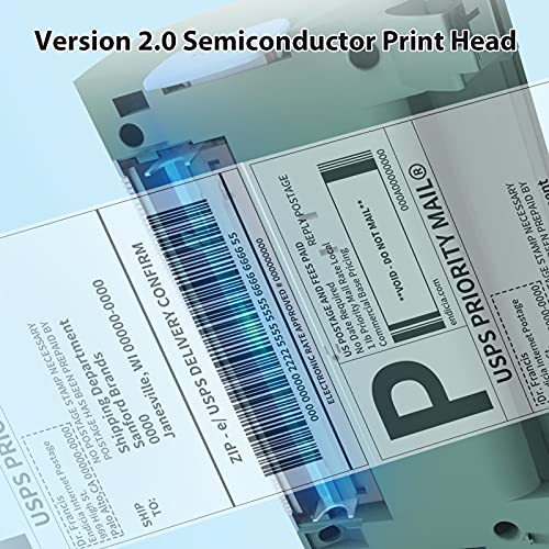 Jiose Bluetooth Thermal Label Printer Desktop Shipping Label Printer