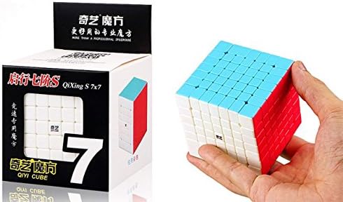 IndiaBuy QIYI 7x7 Stickerless Professional Quality Magic Rubik's Cube 3D - Brain Teaser Puzzles Recommended for 3 - 99 Years