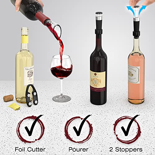 Electric Wine Opener Set Uncle Viner with Charger & Batteries Gift