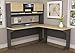 Ameriwood Home Pursuit L-Shaped Desk with Hutch Bundle, Natural