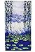 ELEGNA Women 100% Silk Art Collection Scarves (Willow Tree and Water Lilies)
