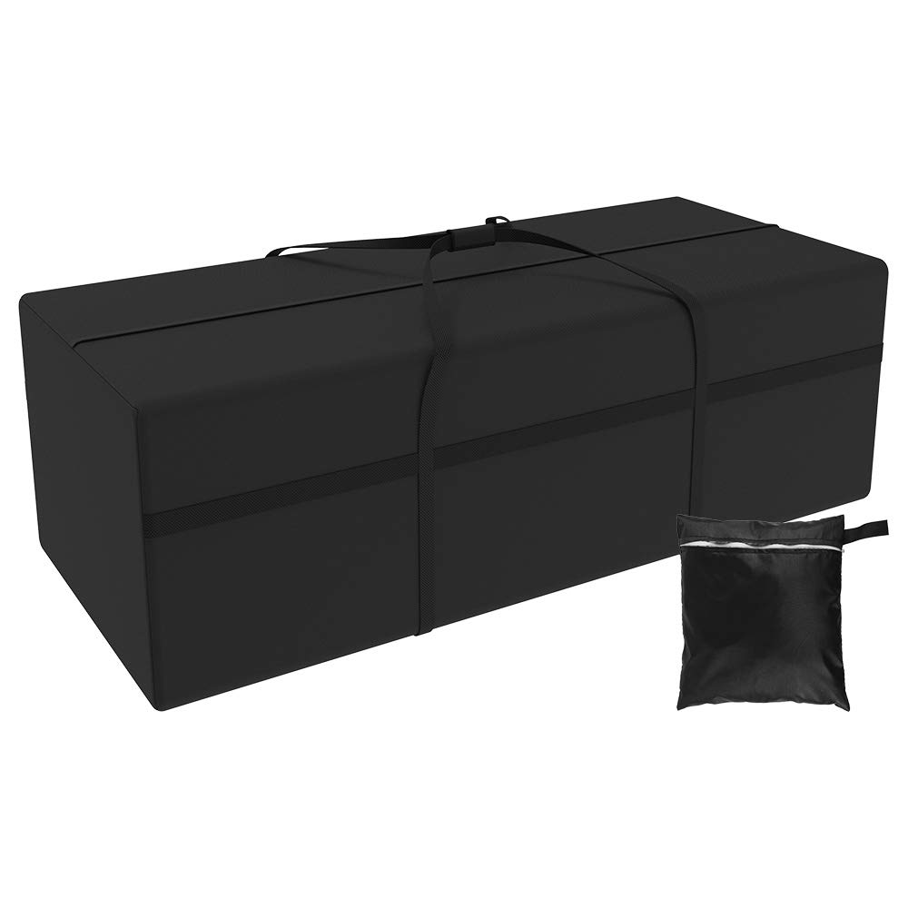 Garden Furniture Storage Bag, Heavy Duty Waterproof Large Outdoor Patio Furniture Storage Bag, 210D Oxford Fabric Cushion Cover Bags Christmas Tree Home Accessories Storage Bag (Black)