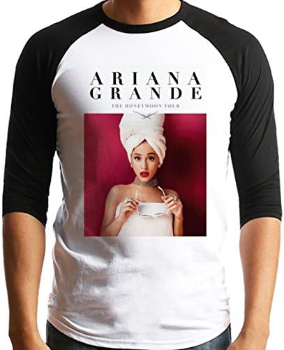 Youandsong1999 Celebrity Collection Ariana Grande The Honeymoon Tour 3/4 sleeve T Shirt XX-Large White
