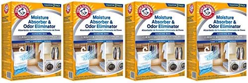 W M BARR FGAH32 2PK 16OZ Arm & Hammer Moisture Absorber & Max Odor Eliminator Hanging Bag, 16 Ounce, 2-Pack, 16 oz, 6 g (Fะพur ะ ะฐัk)