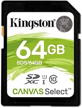 Kingston 64GB Canvas Select Class 10 UHS-I MicroSD Card 80MBs Black view 3