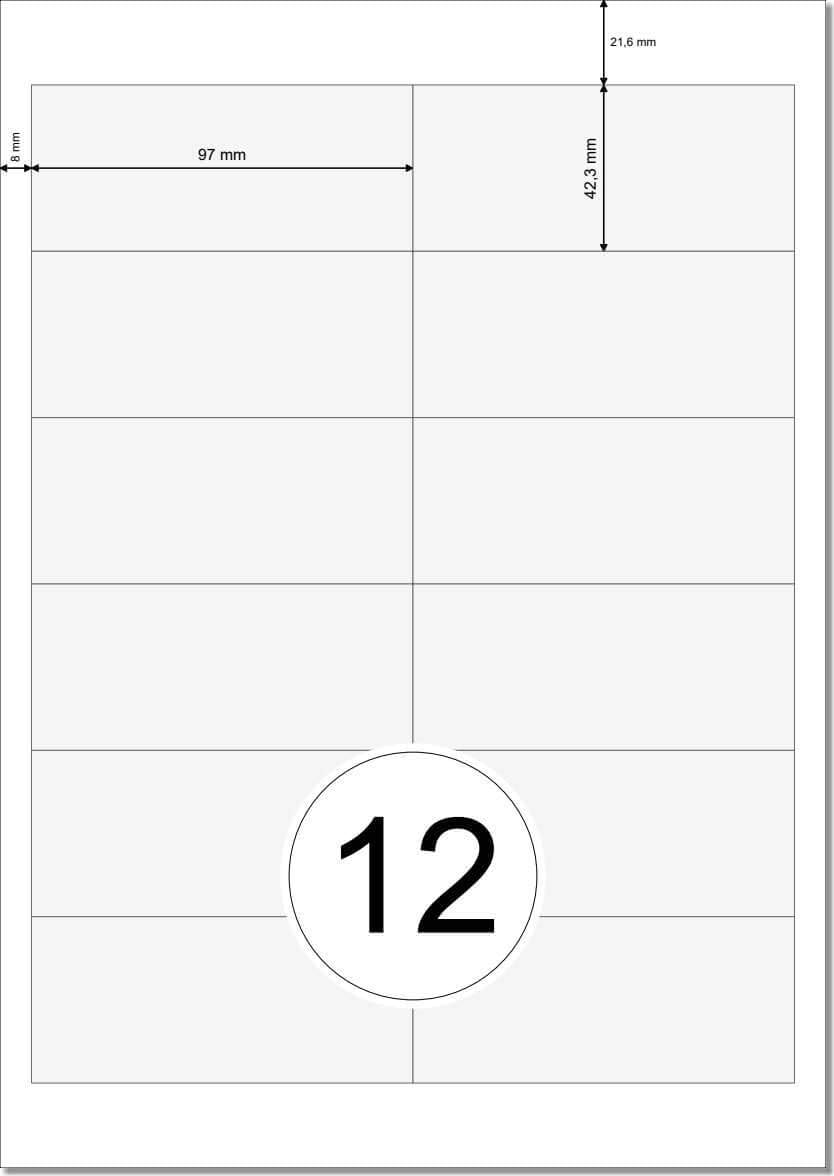 Universal Internet stamp1200 address labels on 100 A4 sheets of self-adhesive blank address labels 97 x 42.3 mm, 2x6 - Image 3