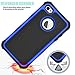 Tekcoo Compatible for iPhone 5S Case/for iPhone SE Case/for iPhone 5 Case, [Tmajor Series] [Blue/Black] Shock Absorbing Hybrid Defender Rugged Cover Shell Hard Plastic Outer Rubber Silicone Inner