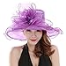 SAFERIN Women's Organza Church Kentucky Derby Fascinator Bridal Tea Party Wedding Hat
