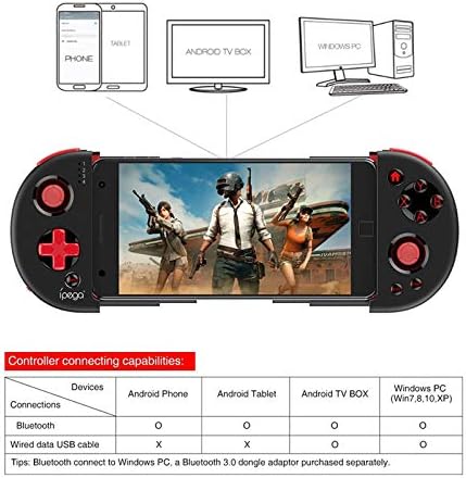 IPEGA PG-9087 Android Gamepad Joystick For Phone PG 9023 Wireless Bluetooth Game Controller Telescopic pad For Android smartphone/Tv/Tablet PC/Set top box (black)
