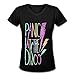 YX Panic! At The Disco Tour 2015 Logo V Neck T Shirt For Women Black