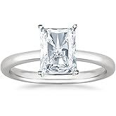 Houston Diamond District 4 to 10 Carat 14K White Gold LAB GROWN Solitaire IGI CERTIFIED Diamond Engagement Ring (E-F Color VS2-SI1 Clarity)