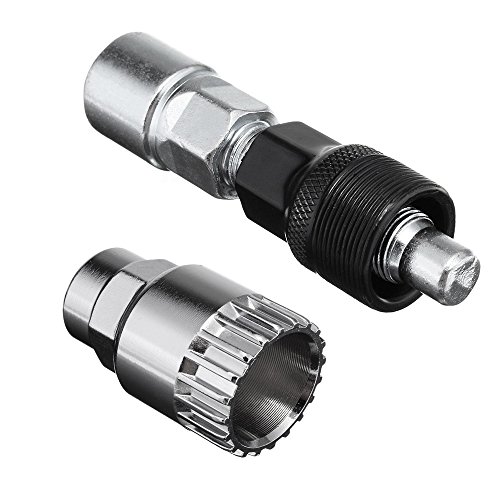 Gimiton Bike Crank Extractor Bottom Bracket Removal Remover Tool Puller Mountain Bike Crank Disassembly Tool Hand Cycle Puller Bike Tool (2pcs/Silver)