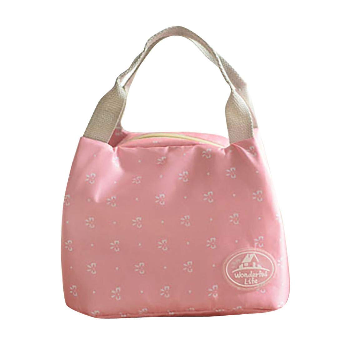 KFSO Lunch Bag Clearance Sale! Square Insulated Cold Canvas Dot Stripe Picnic Carry