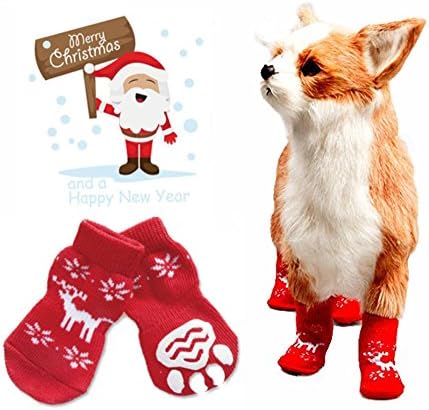 GAVIN LAND  Pet Dog Socks ,Christmas Gift For You Dog , give them winter warmth and protection.