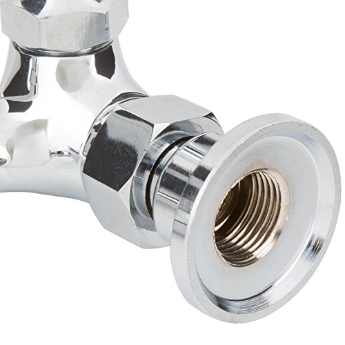 Heavy Duty Wall Mounted Pre-Rinse Commercial Faucet with 12" Add-On Faucet and Adjustable 12" Wall Bracket