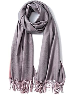 Cashmere Feel Winter 2 Tone Shawl - Oversized 78